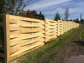 Забор деревянный плетенка купить Москва